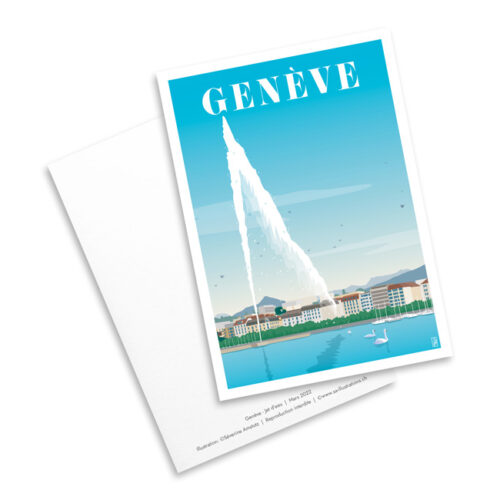 Carte postale - Jet d'eau de Genève