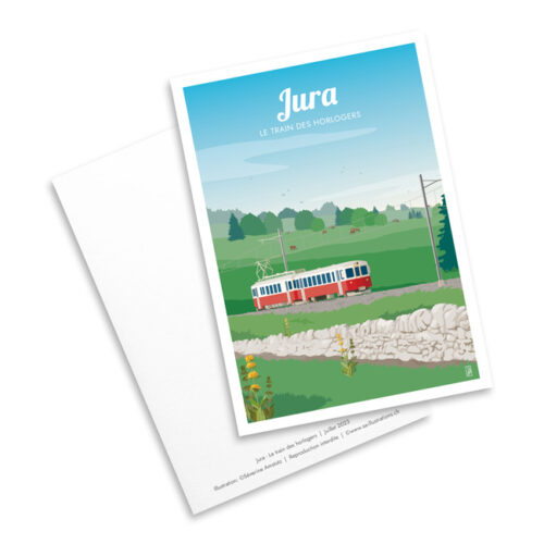 Carte postale - Train des horlogers au Jura
