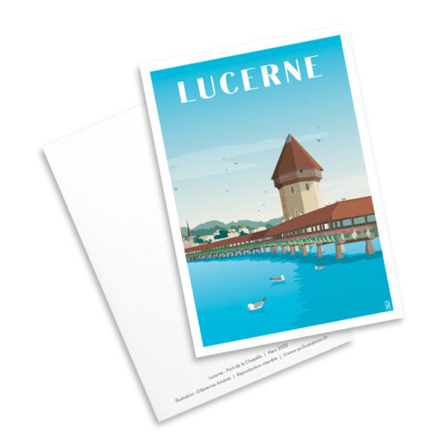 Carte postale - Pont de Lucerne