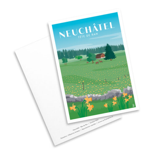 Carte postale - Tête de Ran à Neuchâtel