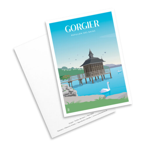 Carte postale - Pavillon des bains à Gorgier