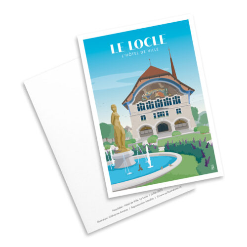 Carte postale - Hôtel de ville du Locle