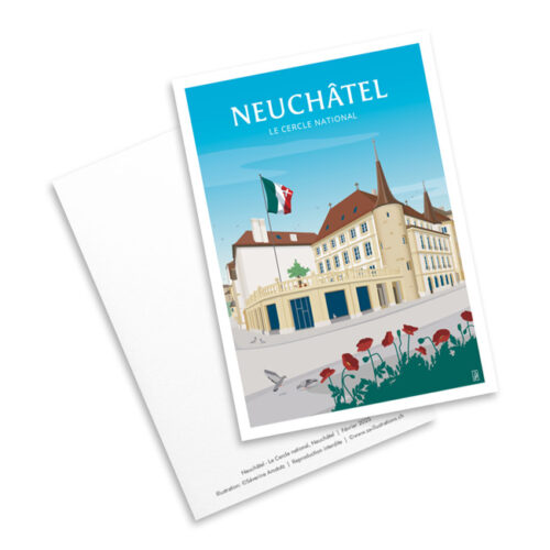 Carte postale - Cercle national à Neuchâtel