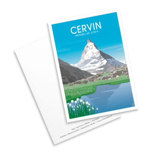 Carte postale - Cervin, Riffelsee