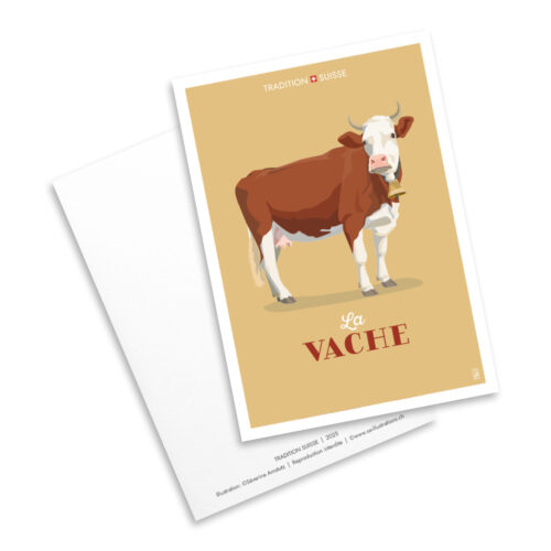 Carte postale - Tradition suisse - La Vache