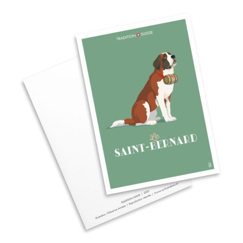 Carte postale - Tradition suisse - Saint-Bernard