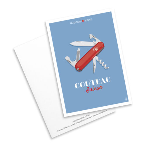 Carte postale - Tradition suisse - Couteau Suisse