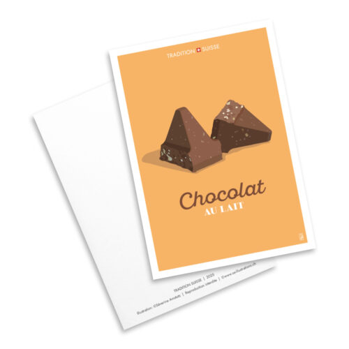 Carte postale - Tradition suisse - Chocolat au lait