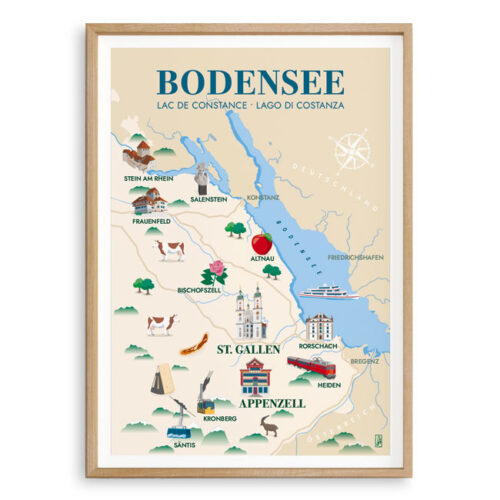 Affiche - Plan suisse - Bodensee