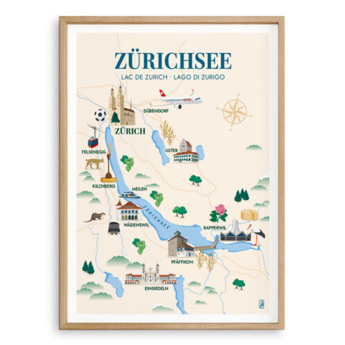 Affiche - Plan suisse - Zürichsee