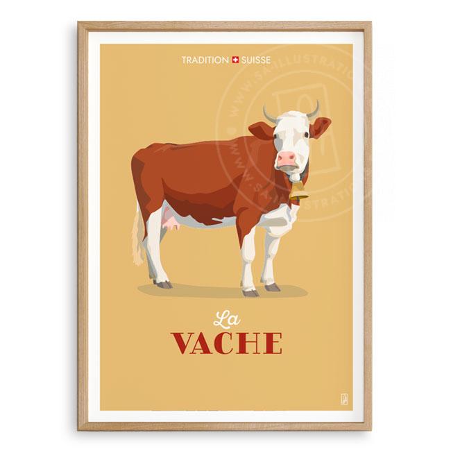 Affiche - Tradition suisse - La vache