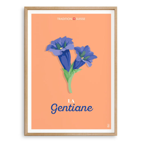 Affiche - Tradition suisse - La gentiane