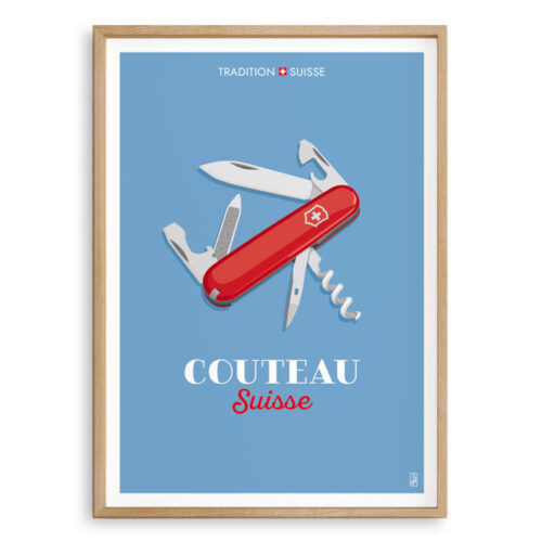Affiche - Tradition suisse - Couteau suisse