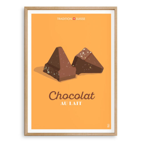 Affiche - Tradition suisse - Chocolat au lait