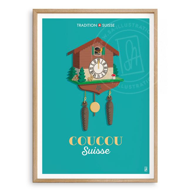 Affiche - Tradition suisse - Coucou suisse
