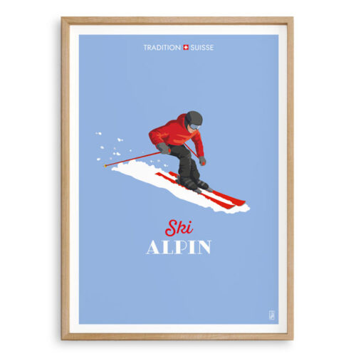 Affiche - Tradition suisse - Ski alpin