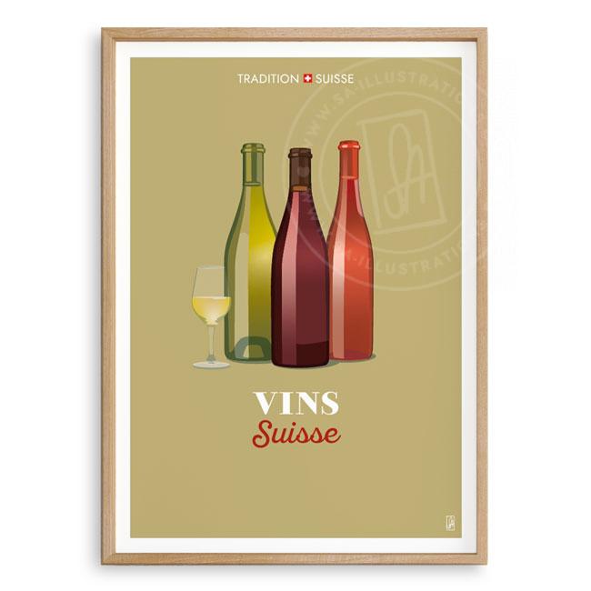 Affiche - Tradition suisse - Vins de suisse