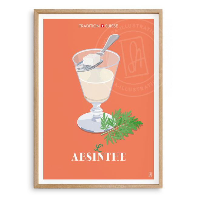 Affiche - Tradition suisse - L'Absinthe