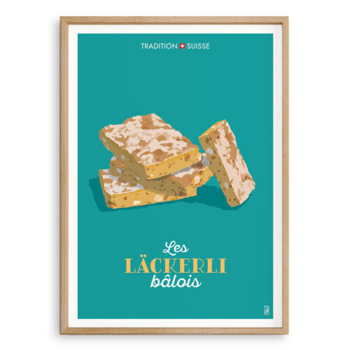 Affiche - Tradition suisse - Les Läckerli bâlois