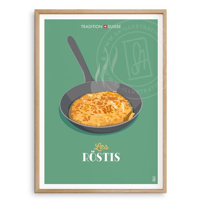 Affiche - Tradition suisse - Les Röstis
