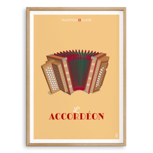 Affiche - Tradition suisse - L'accordéon