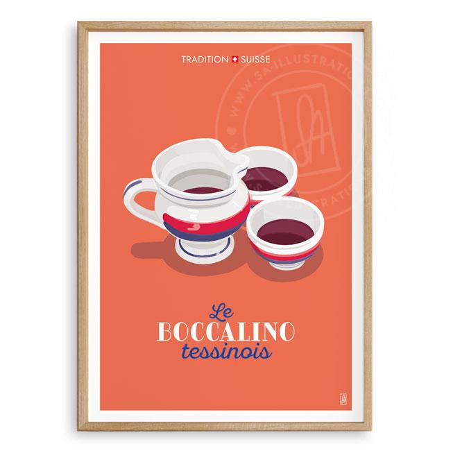 Affiche - Tradition suisse - Le Boccalino tessinois