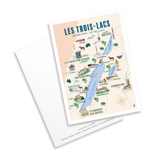 Carte postale - Plans - 3-lacs