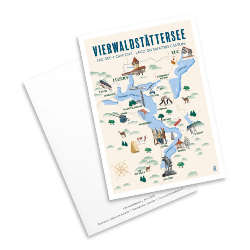 Carte postale - Plans - 4-cantons
