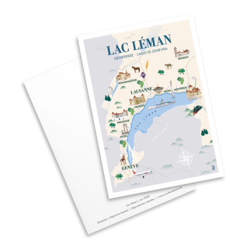 Carte postale - Plans - Lac Léman