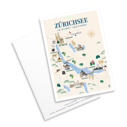 Carte postale - Plans suisses - Zürichsee