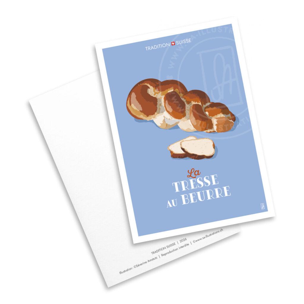 Carte postale - Tradition suisse - tresse