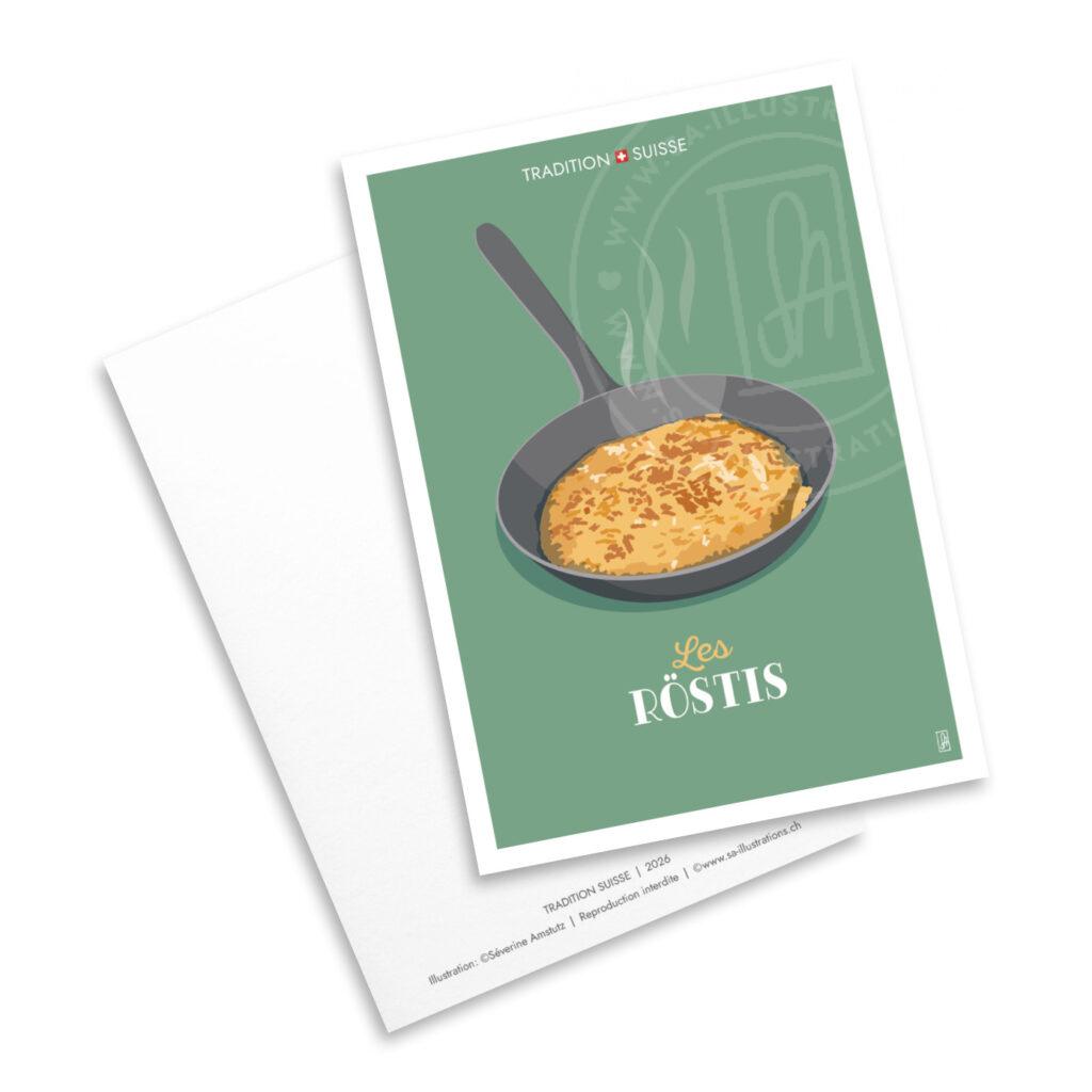 Carte postale - Tradition suisse - rostis
