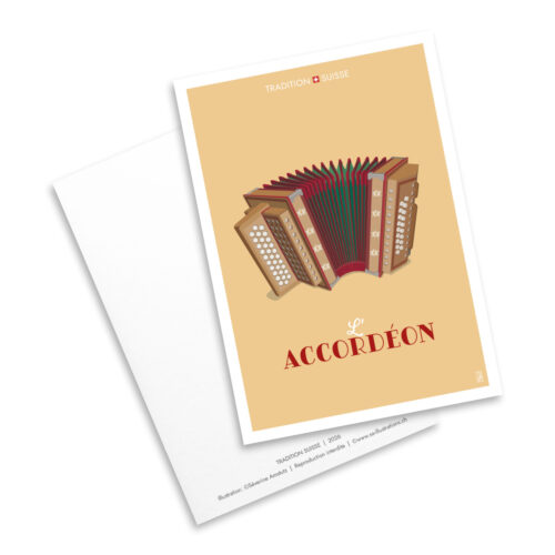 Carte postale - Tradition suisse - accordéon