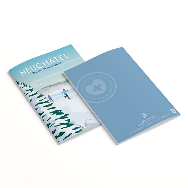 Carnet - Neuchâtel, paradis du ski de fond - recto/verso