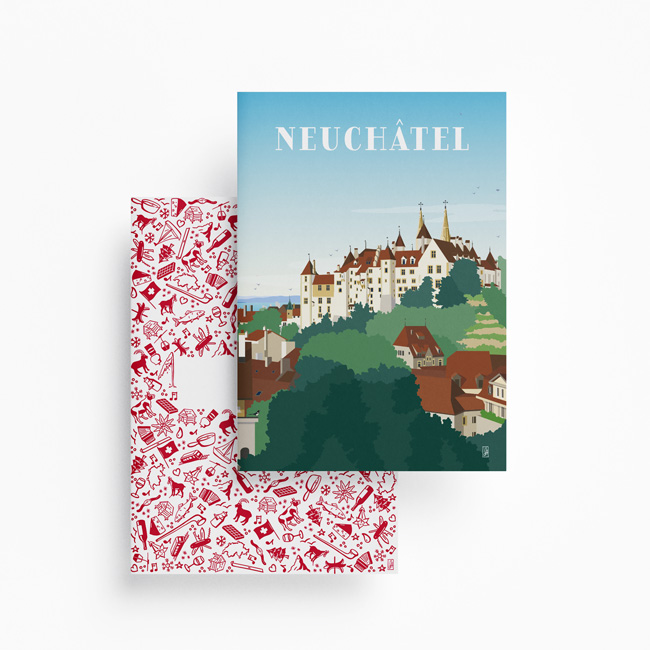 Duo carnets Suisse ethno et Neuchâtel, le château
