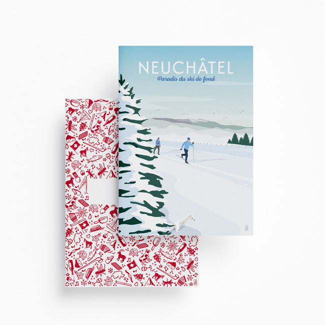 Duo carnets Suisse ethno et Neuchâtel, ski de fond