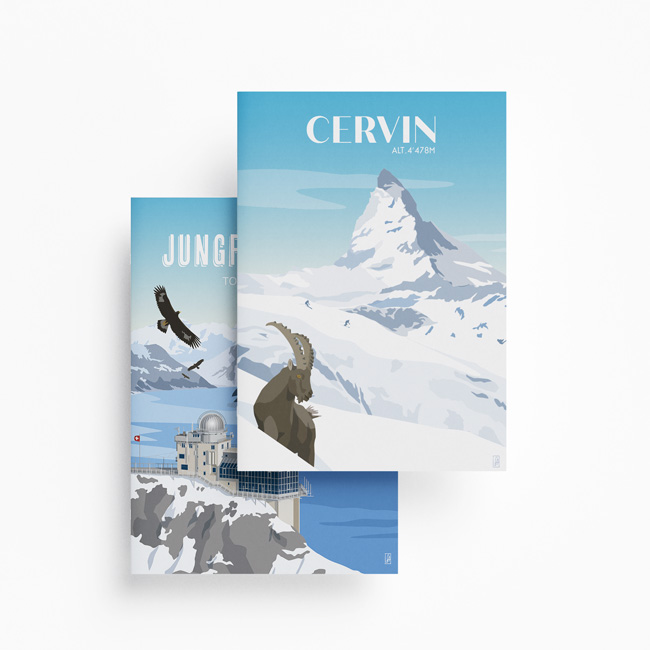 Duo carnets - Cervin et Junfgfraujoch