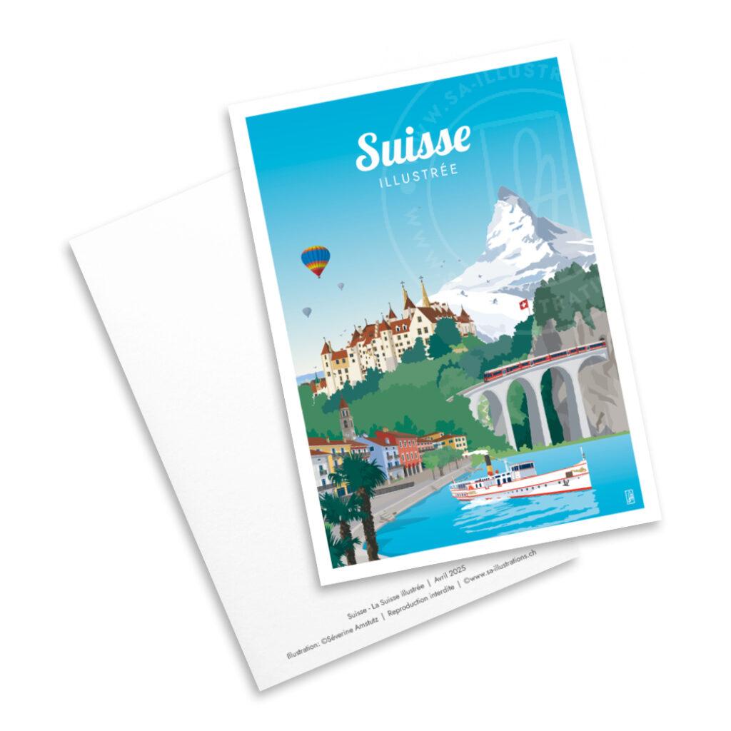 Carte postale - La Suisse illustrée