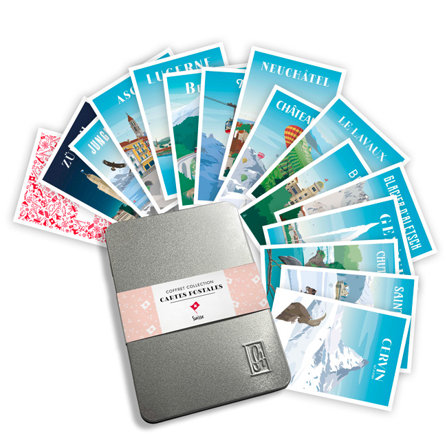 Coffret collection - Suisse - 16 cartes