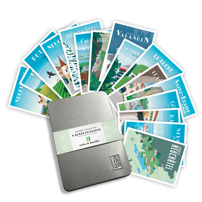 Coffret collection - Neuchâtel - 16 cartes